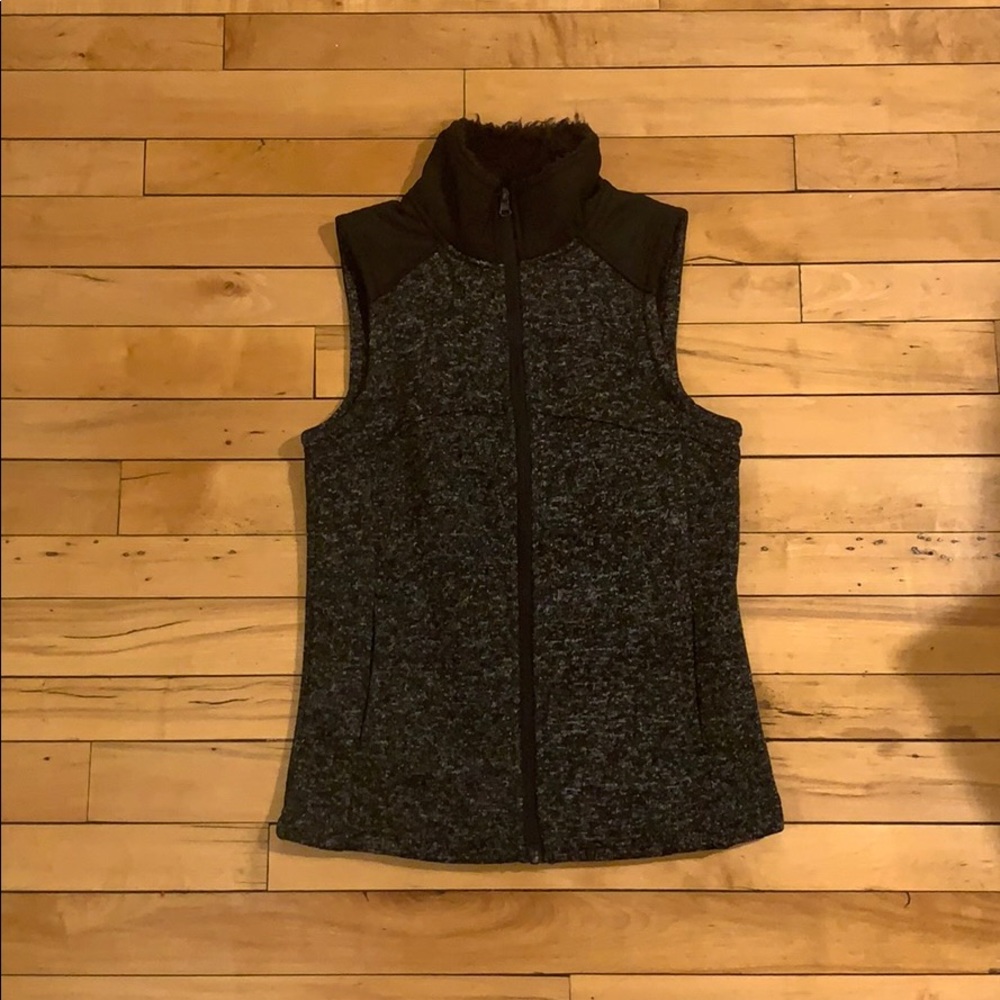 Black and gray vest